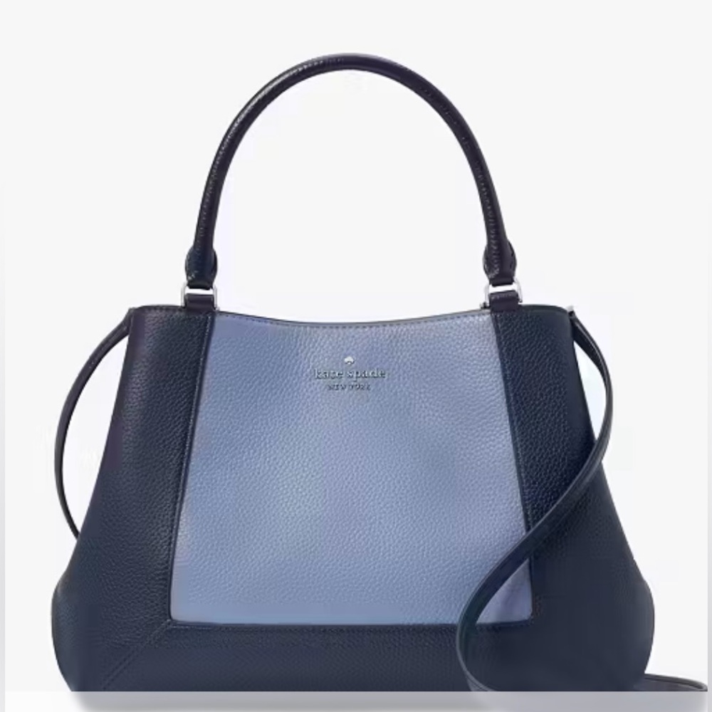 Kate Spade - NWT Blue Lena Colorblock Satchel $429 Still Factory sealed! 12”x9”